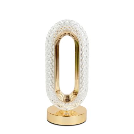 LED stmievateľná nabíjateľná stolová lampa DUBAI LED/2W/5V 2700K/4000K/6500K 400 mAh zlatá