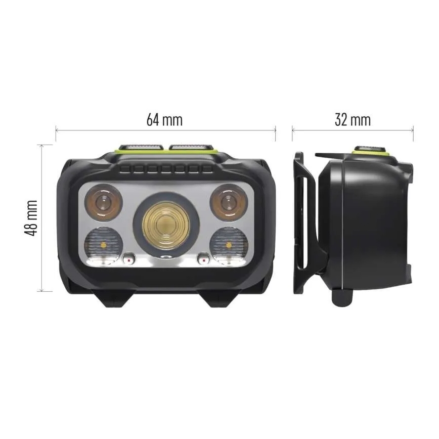 Stmievateľná nabíjateľná čelovka LED/3xAAA/1000 mAh 3,7V