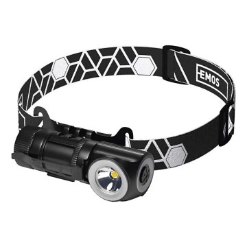 Stmievateľná nabíjateľná LED čelovka/800 mAh 3,7 V