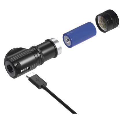 Stmievateľná nabíjateľná LED čelovka/800 mAh 3,7 V