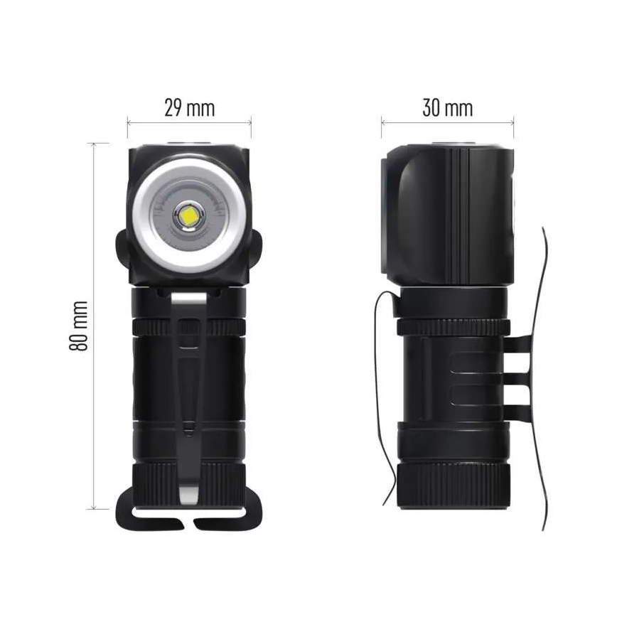Stmievateľná nabíjateľná LED čelovka/800 mAh 3,7 V