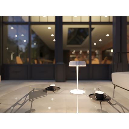 LED stmievateľná solárna nabíjacia stolová lampa VIVIEN LED/3W/5V 2700K 1600 mAh IP54 biela