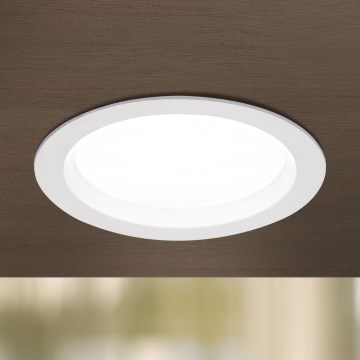 Stmievateľné LED kúpeľňové podhľadové svietidlo OFFICE LED/15W/230V 3000/4000/6000K pr. 14 cm UGR<19 IP44 biela