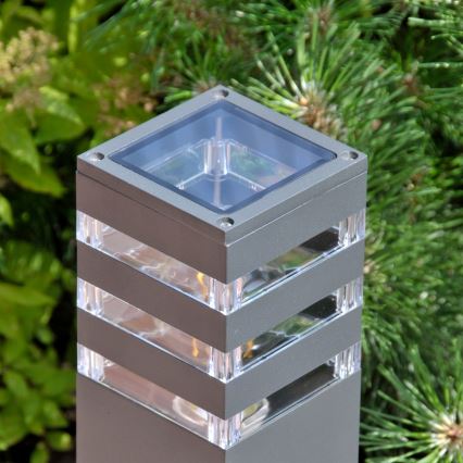 LED RGBW stmievateľné vonkajšie svietidlo TEKSAS 1xE27/9W/230V 2700-6500K Wi-Fi 74 cm IP44 antracit