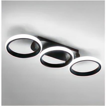 Stmievateľné LED stropné svietidlo LED/30W/230V 3000-6500K čierna Wi-Fi Tuya + diaľkové ovládanie