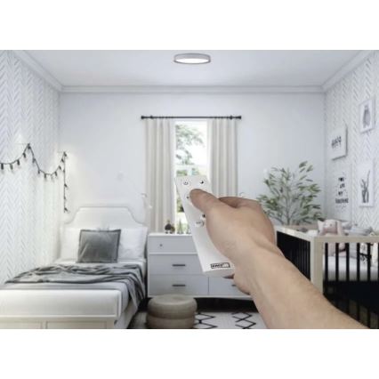 Stmievateľné stropné LED svietidlo ILVI LED/30W/230V 2700-6500K pr. 40 cm biela/béžová + diaľkové ovládanie