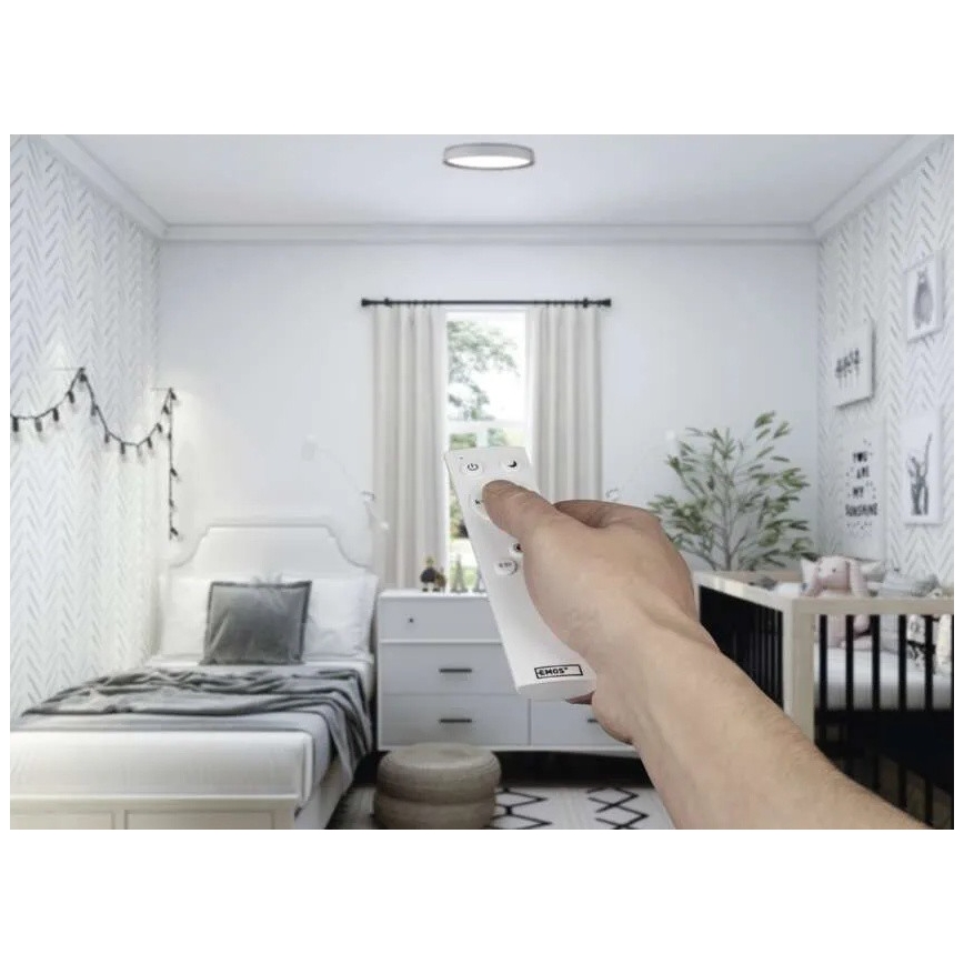 Stmievateľné stropné LED svietidlo ILVI LED/30W/230V 2700-6500K pr. 40 cm biela/béžová + diaľkové ovládanie