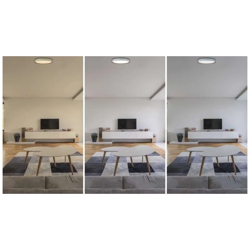 Stmievateľné stropné LED svietidlo ILVI LED/30W/230V 2700-6500K pr. 40 cm biela/béžová + diaľkové ovládanie