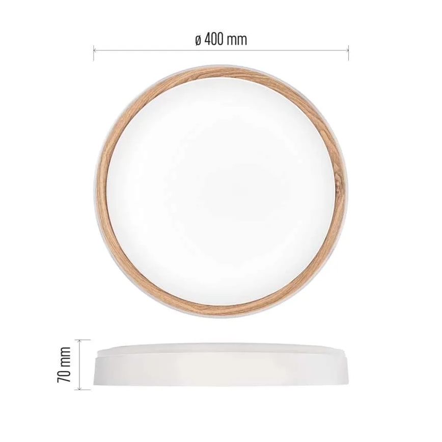 Stmievateľné stropné LED svietidlo ILVI LED/30W/230V 2700-6500K pr. 40 cm biela/béžová + diaľkové ovládanie