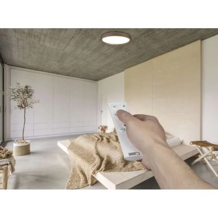LED Stmievateľné stropné svietidlo ILVI LED/45W/230V 2700-6500K pr. 50 cm béžové + diaľkové ovládanie