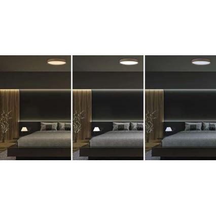 LED Stmievateľné stropné svietidlo ILVI LED/45W/230V 2700-6500K pr. 50 cm béžové + diaľkové ovládanie