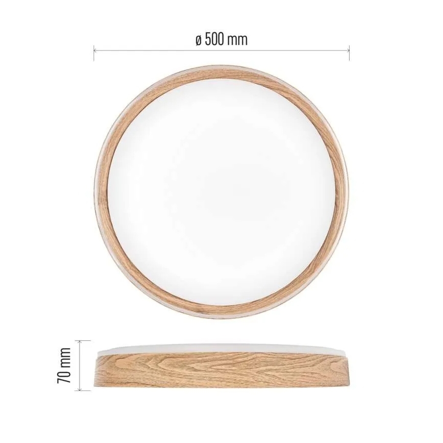 LED Stmievateľné stropné svietidlo ILVI LED/45W/230V 2700-6500K pr. 50 cm béžové + diaľkové ovládanie