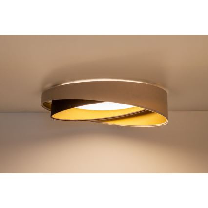 Stmievateľné LED stropné svietidlo SMART GALAXY MODERN LED/24W/230V 3000-6500K priemer 55 cm béžová/hnedá/zlatá + diaľkové ovládanie
