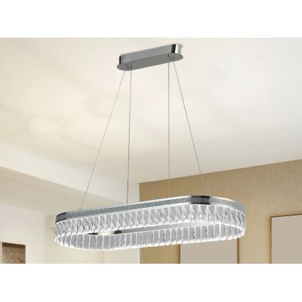 LED stmievateľný krištáľový luster na lanku THALIA LED/50W/230V 3000-6000K + diaľkové ovládanie
