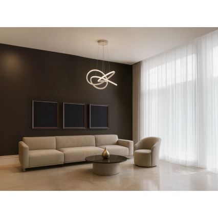 LED stmievateľný luster na lanku LED/95W/230V 3000-6500K pr. 57 cm + diaľkové ovládanie