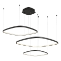 Stmievateľný LED luster na lankách LORENZO LED/70W/230V 3000/4000/6000K čierny + diaľkové ovládanie