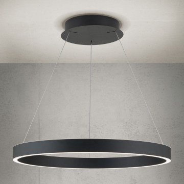 stmievateľný LED luster na lanku KOLK LED/60W/230V 2700/3000/4000K pr. 60 cm čierny