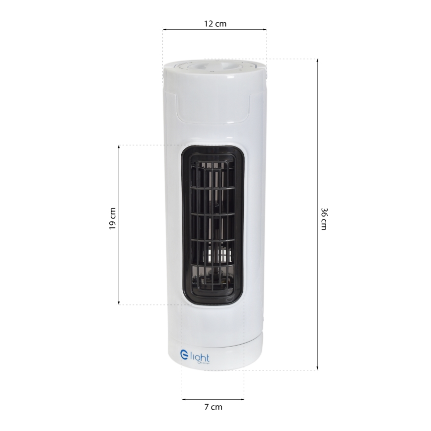 Stojací ventilátor TOWER 30W/230V biela