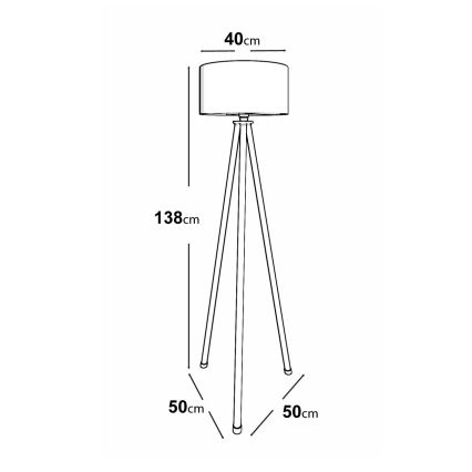 Stojacia lampa 1xE27/40W/230V béžová/biela