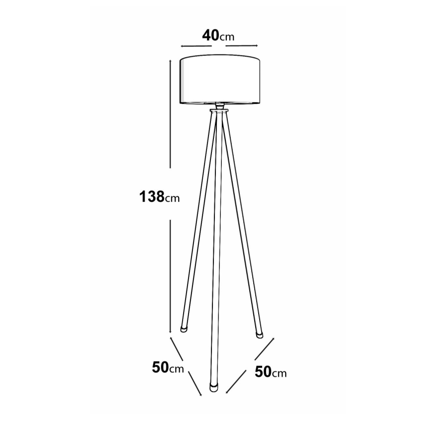 Stojacia lampa 1xE27/40W/230V béžová/biela