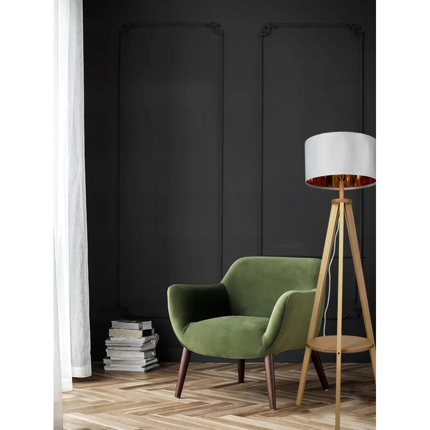 Stojacia lampa 1xE27/40W/230V biela