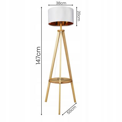 Stojacia lampa 1xE27/40W/230V biela