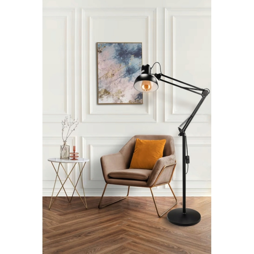Stojacia lampa 1xE27/40W/230V čierna