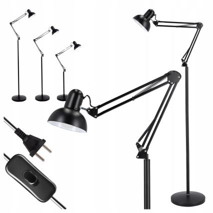 Stojacia lampa 1xE27/40W/230V čierna