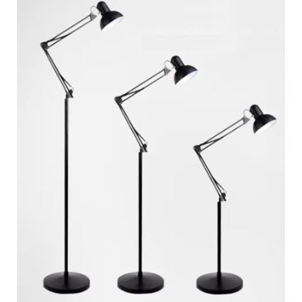 Stojacia lampa 1xE27/40W/230V čierna