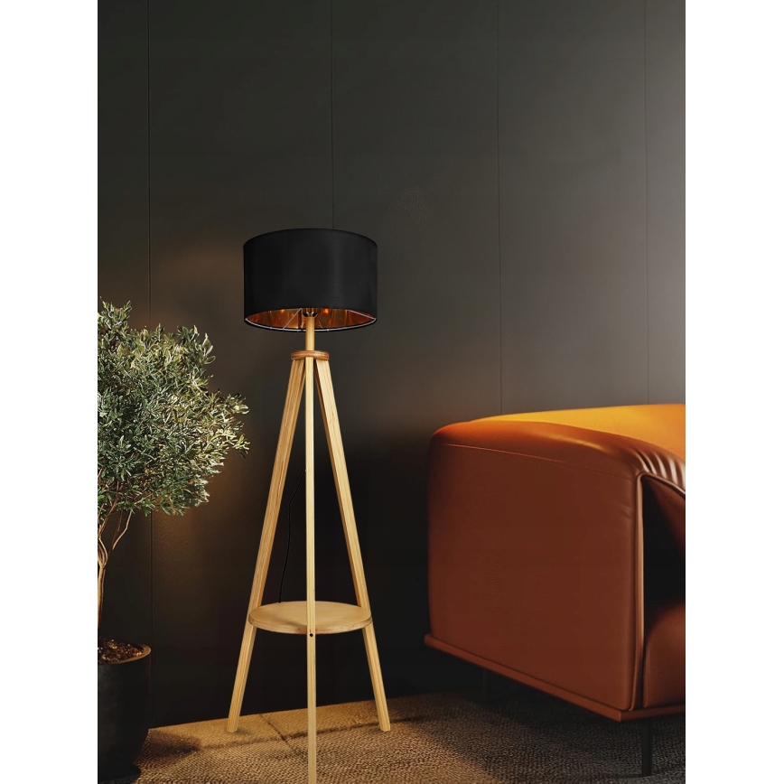 Stojacia lampa 1xE27/40W/230V čierna