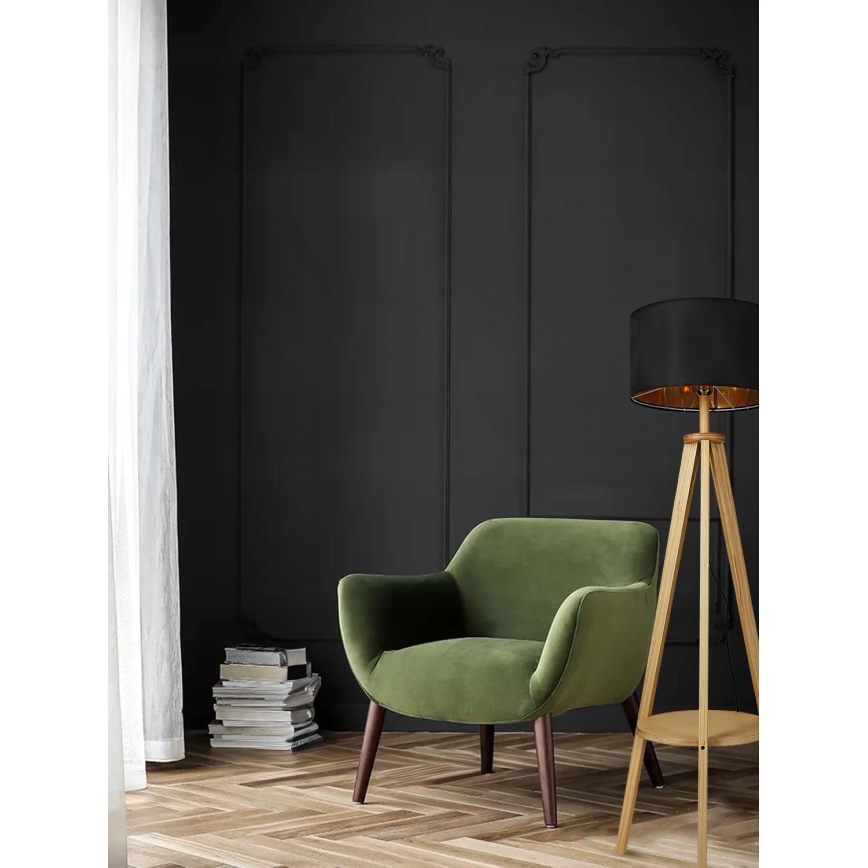 Stojacia lampa 1xE27/40W/230V čierna