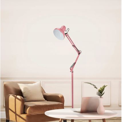Stojacia lampa 1xE27/40W/230V ružová