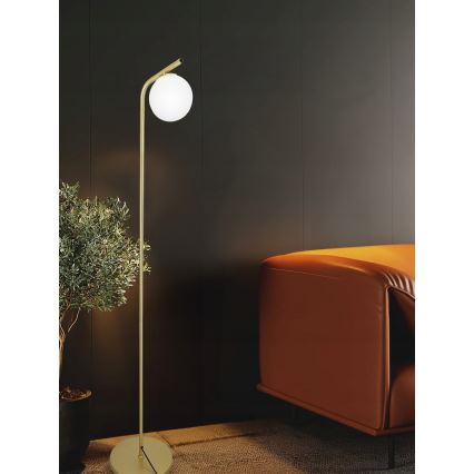 Stojacia lampa 1xE27/40W/230V zlatá/biela