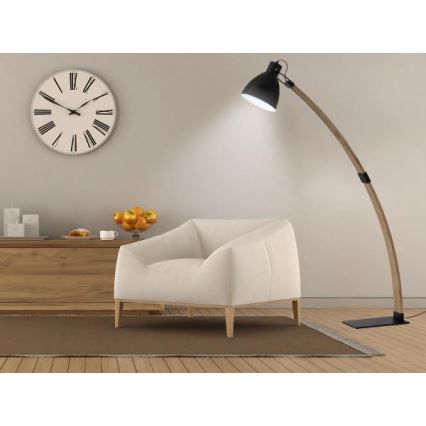 Stojacia lampa 1xE27/60W/230V jaseň/čierna