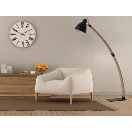 Stojacia lampa 1xE27/60W/230V jaseň/čierna