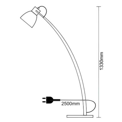 Stojacia lampa 1xE27/60W/230V jaseň/čierna