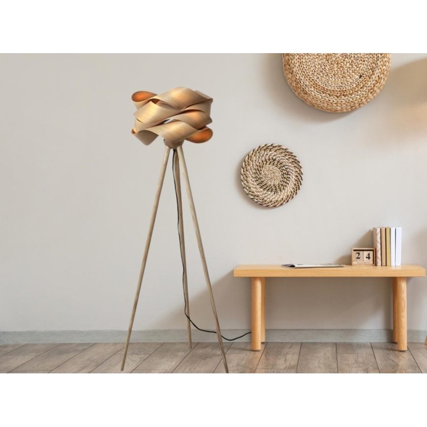 Stojacia lampa 1xE27/60W/230V masív/dyha/jaseň