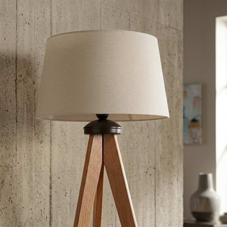 Stojacia lampa AIDA 1xE27/15W/230V dub/krémová