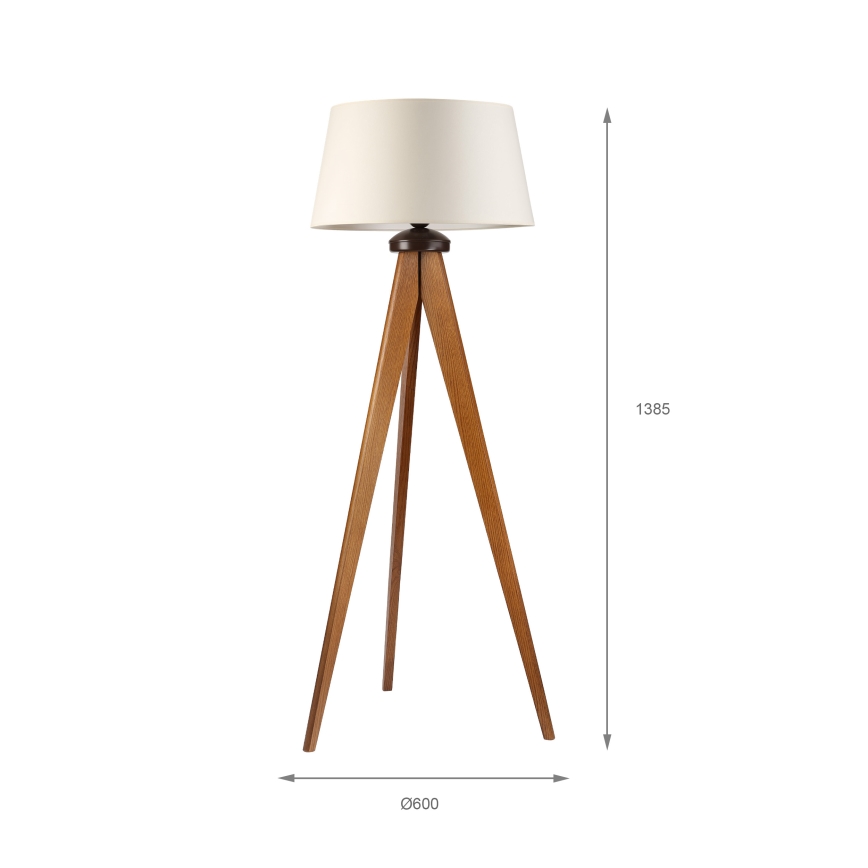 Stojacia lampa AIDA 1xE27/15W/230V dub/krémová