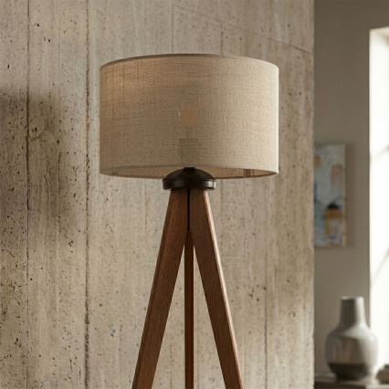 Stojacia lampa AIDA 1xE27/15W/230V dub/rafia
