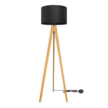 Stojacia lampa ALBA 1xE27/15W/230V čierna/dub
