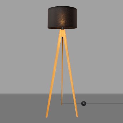 Stojacia lampa ALBA 1xE27/15W/230V čierna/dub