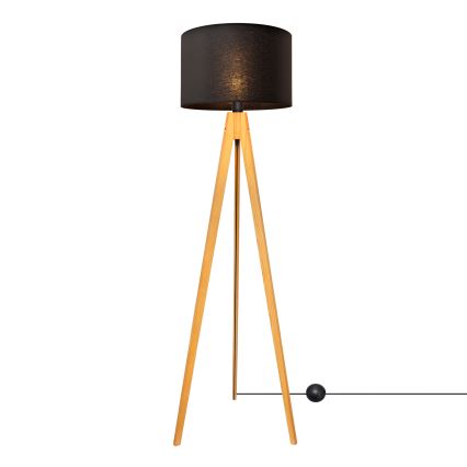 Stojacia lampa ALBA 1xE27/15W/230V čierna/dub