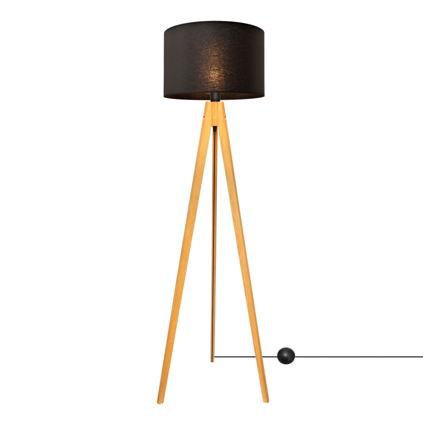Stojacia lampa ALBA 1xE27/15W/230V čierna/dub
