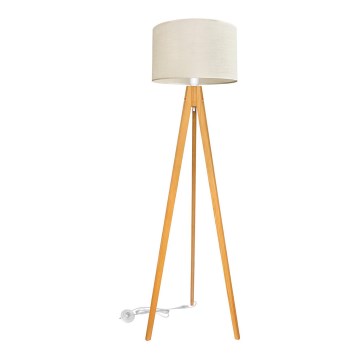 Stojacia lampa ALBA 1xE27/15W/230V krémová/dub