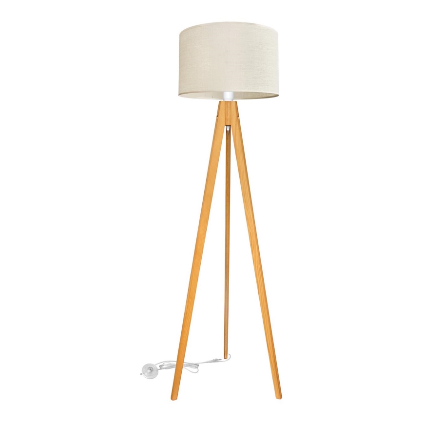 Stojacia lampa ALBA 1xE27/15W/230V krémová/dub