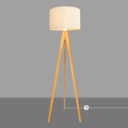 Stojacia lampa ALBA 1xE27/15W/230V krémová/dub