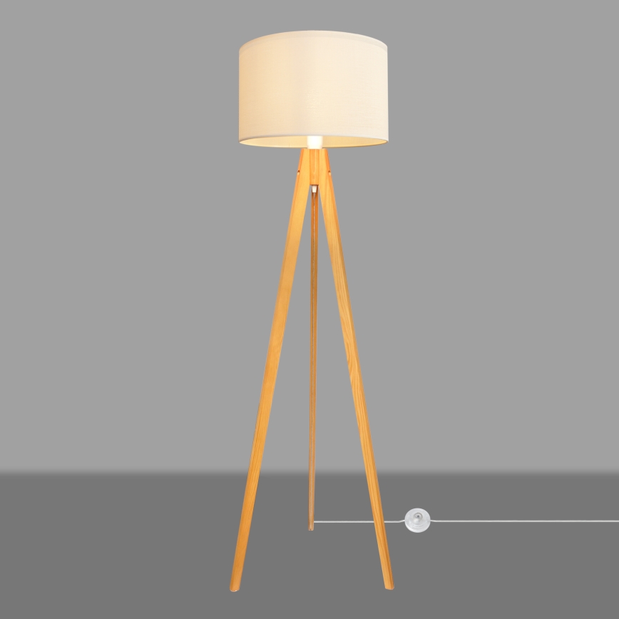 Stojacia lampa ALBA 1xE27/15W/230V krémová/dub