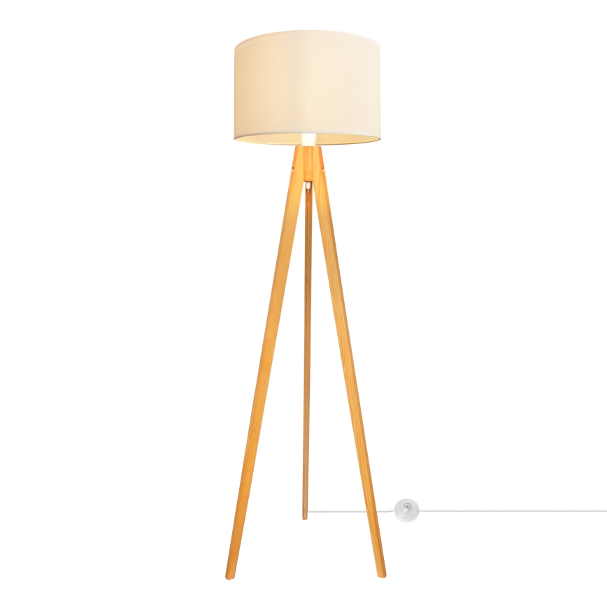 Stojacia lampa ALBA 1xE27/15W/230V krémová/dub