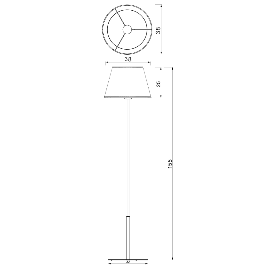 Stojacia lampa ARDEN 1xE27/15W/230V béžová/hnedá